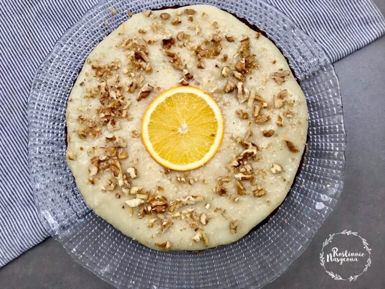 ciasto marchewkowe z pomarańczowym kremem (wegańskie, bezglutenowe, bez cukru)
