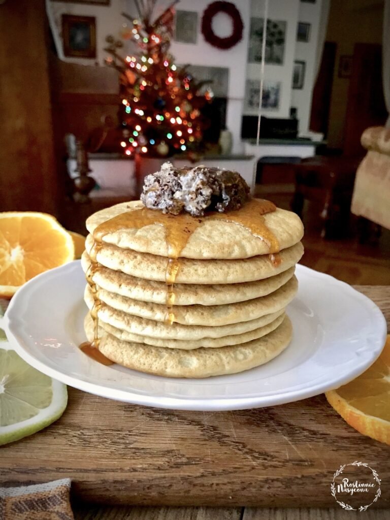 pomarańczowe pancakes (wegańskie, bezglutenowe, bez cukru)