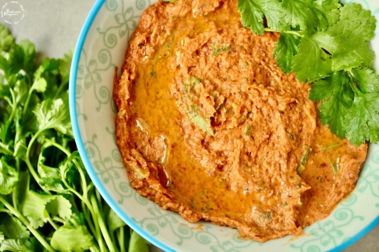 fasolowa pasta z pieczonymi warzywami i kolendrą